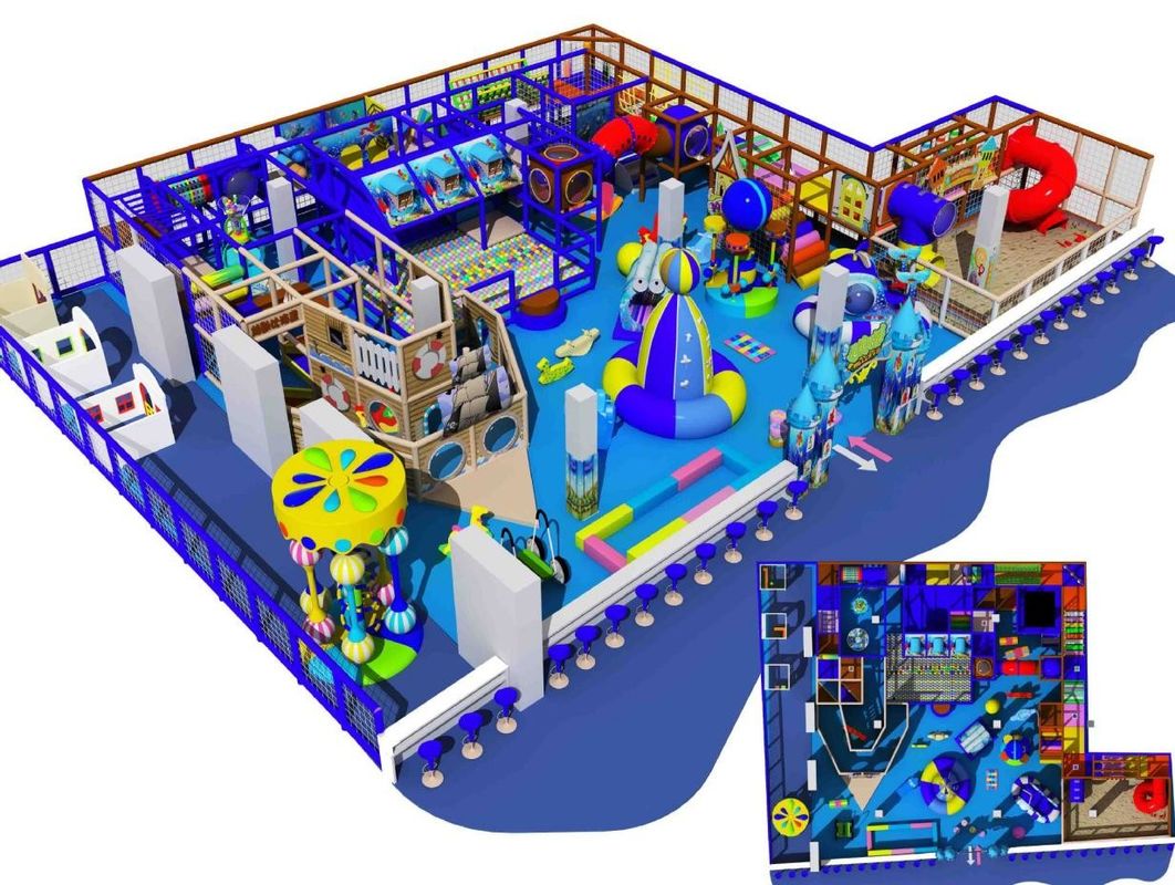 Świat Morza Baby Naughty Fort Plac zabaw w pomieszczeniu Miękki dom zabaw Mały Park Przygód
