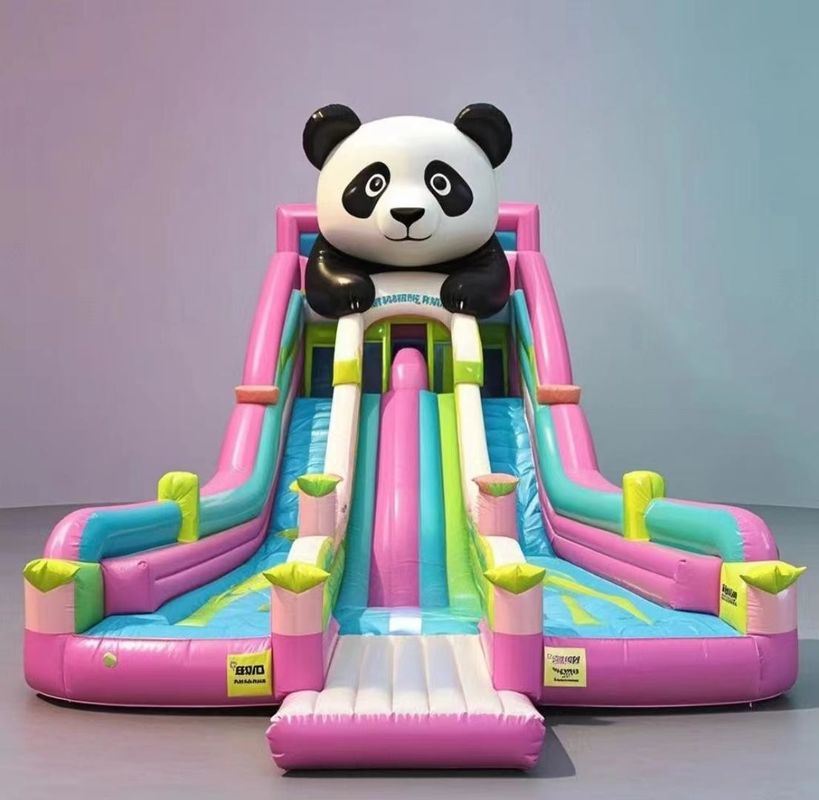 Zwierzęta Panda Zamek nadmuchowy Slizgacze wodne Dom odbicia Kolorowy Zamkowy Zamek Skokowy Zamek handlowy